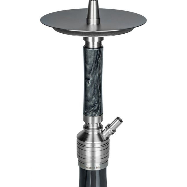 Close-up of Steamulation X Blow Off Set in Epoxy Marble Black for Pro X Mini, fully assembled
