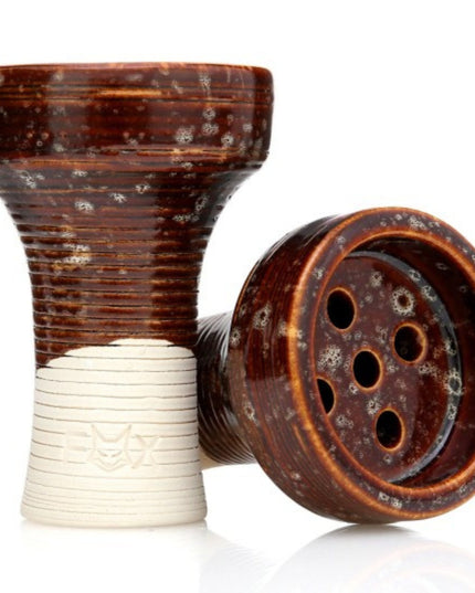 Brown Fox Killer Bowl - Tall Hookah Bowl with Glazed Finish
