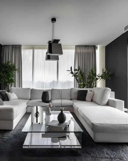Shisha Turbine NeXt Premium Coal Burner in a modern living room, steel edition.

