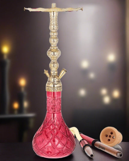 BLACK SMOKE - Black Smoke Traditional Style Hookah Aslan Click - Red - The Premium Way