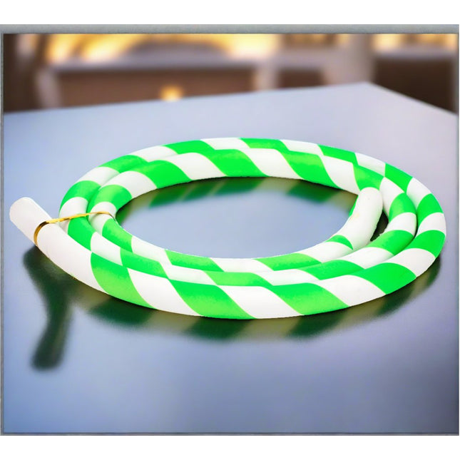 Caesar - Caesar Green & White Silicone Shisha Hose - The Premium Way