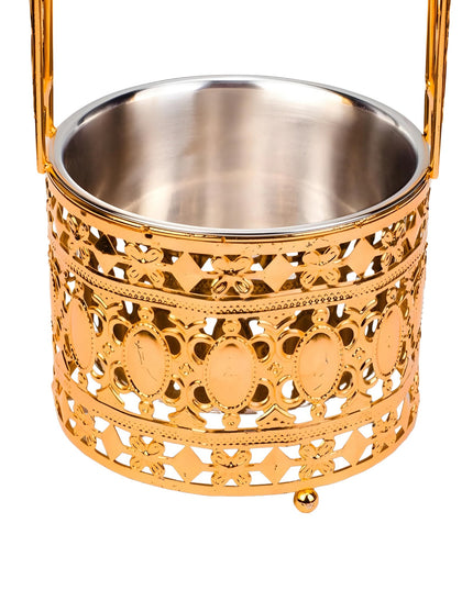 Close-up view of the Gold Essentials Shisha Charcoal Holder