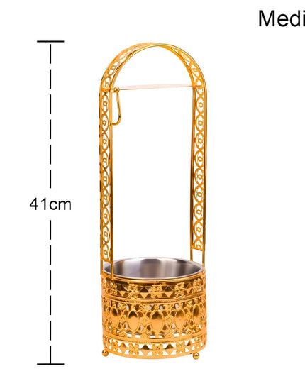 Medium Gold Essentials Shisha Charcoal Holder - 41cm