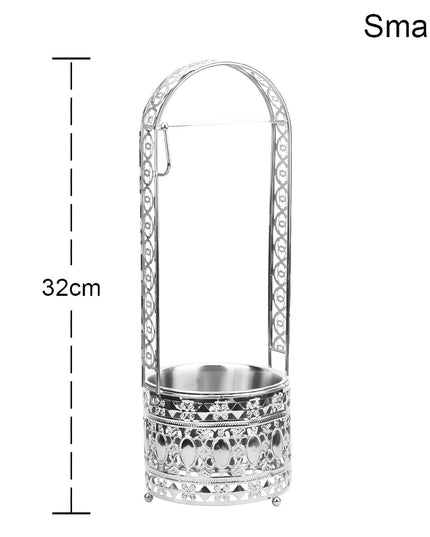 Small Silver Essentials Shisha Charcoal Holder - 32cm