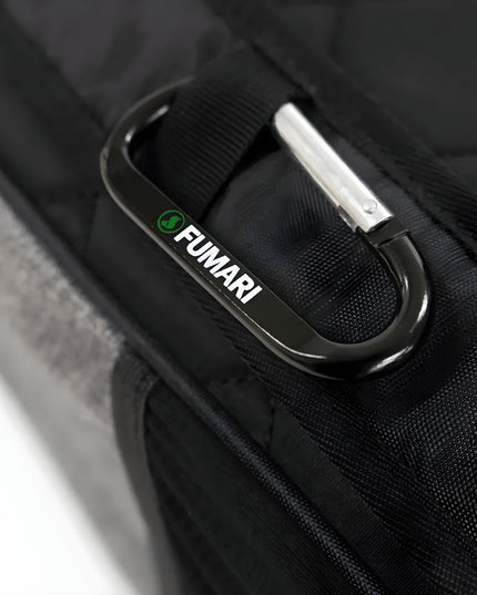 Fumari carabiner attached to the Gallivant 2 Hookah Bag
