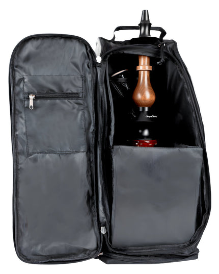 Inside view of the Fumari Gallivant 2 Hookah Bag with hookah