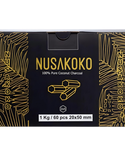 Nusakoko Premium Coconut Charcoal Box for Hookah Shisha - The Premium Way Experience