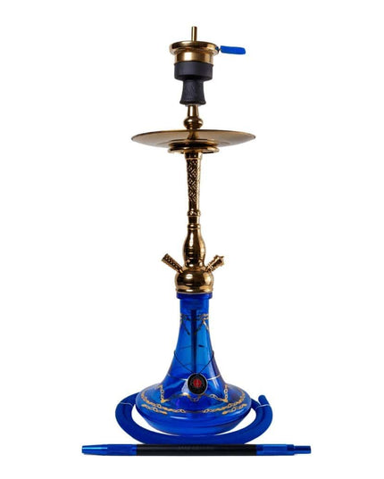 Amy Deluxe - Amy Deluxe - Gold Blue Jamilah 118.01 Single Hose Hookah Set - The Premium Way