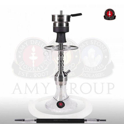 Amy Deluxe - Amy Deluxe - Xpress Class Mini Steel Clear Hookah - The Premium Way