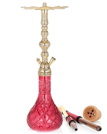 BLACK SMOKE - Black Smoke Traditional Style Hookah Aslan Click - Red - The Premium Way