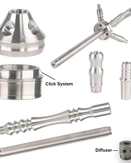 King Buzz - King Buzz Premium Stainless Steel Hookah Model 413 - The Premium Way