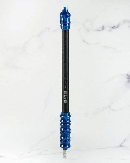 Kraft Shisha - Kraft Shisha Handle - Brushed Black Mouthpiece with Blue Handle - The Premium Way