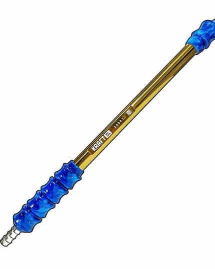 Kraft Shisha - Kraft Shisha Handle - Gold Titanium Mouthpiece with Blue Handle - The Premium Way