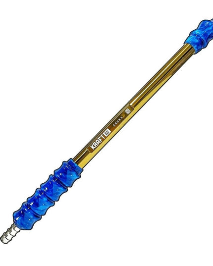 Kraft Shisha - Kraft Shisha Handle - Gold Titanium Mouthpiece with Blue Handle - The Premium Way