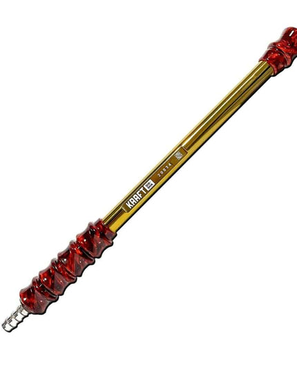 Kraft Shisha - Kraft Shisha Handle - Titanium Gold Mouthpiece with Red Handle - The Premium Way