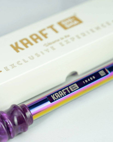 Kraft Shisha - Kraft Shisha Handle - Titanium Rainbow Mouthpiece with Galaxy Handle - The Premium Way
